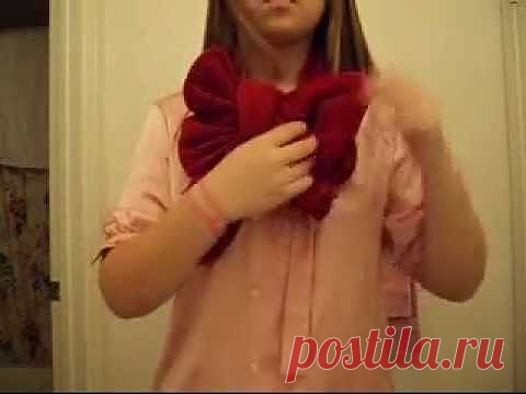 Как завязать  с бантом. Видео + МК.