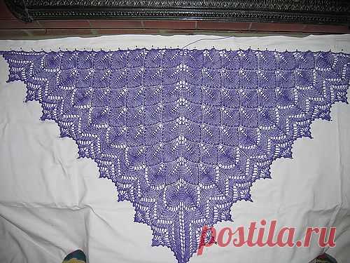 Шаль "Шотландия". Спицы.