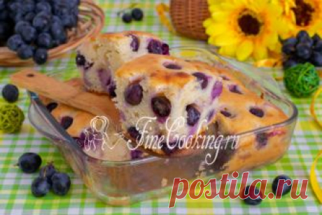 Пирог с виноградом Простая и очень вкусная домашняя выпечка по этому рецепту отлично подойдет для семейного чаепития.