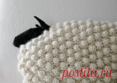 Bobble Sheep Pillow in Super Soft Merino | Purl Soho - Create