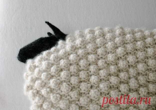 Bobble Sheep Pillow in Super Soft Merino | Purl Soho - Create