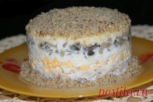 Салат с курицей и грецкими орехами | Поваренный сайт