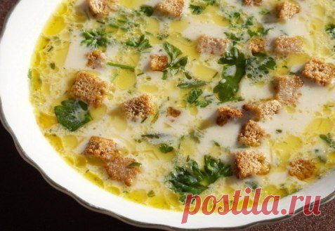 Сырный суп с гренками | Хозяин и Хозяюшка