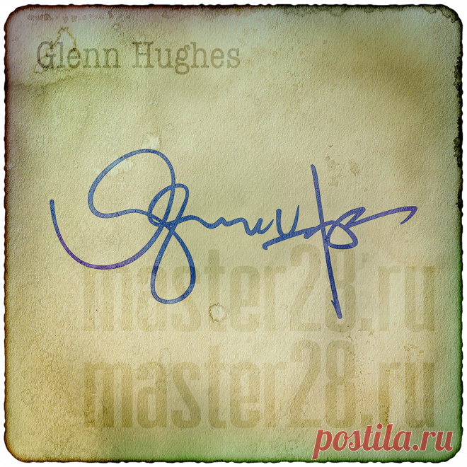 Автографы знаменитостей - автограф Glenn Hughes