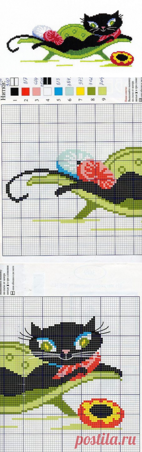 Вышивка крестом черная кошка. Вышивка крестом кошки схемы | Я Хозяйка