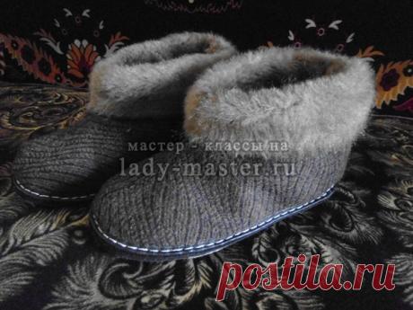 Сапожки из овчины, мастер - класс с пошаговыми фото