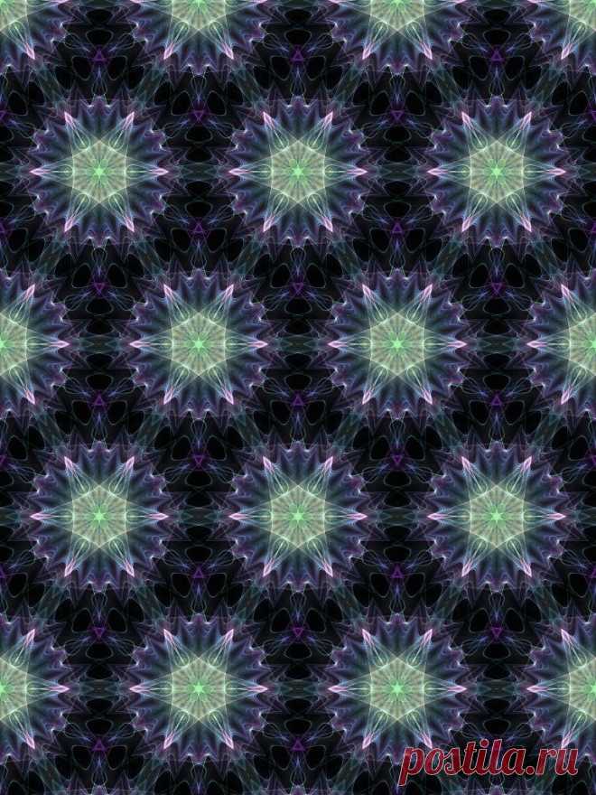Бесшовные фрактальные обои - узор сгенерированый на сайте - http://www.rfractals.net/hex/index.php