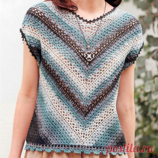 12 летних блузок крючком со схемами - Успей обновить гардероб до конца лета | Вязание крючком | Дзен