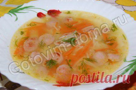 Рецепт: Супчик с сосисками "Бодрость"