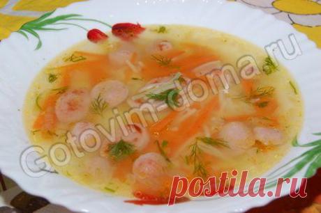 Рецепт: Супчик с сосисками &quot;Бодрость&quot;