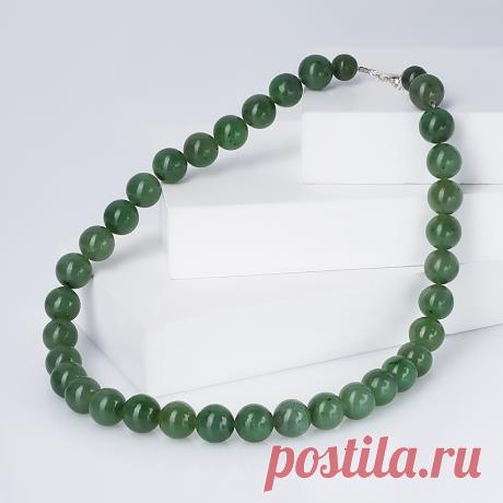 16.790 р-Купить Бусы нефрит зеленый Россия (биж. сплав) 45 см Доставка по всему миру! Заходи и покупай сейчас! | Интернет-магазин Минерал Маркет - 373890