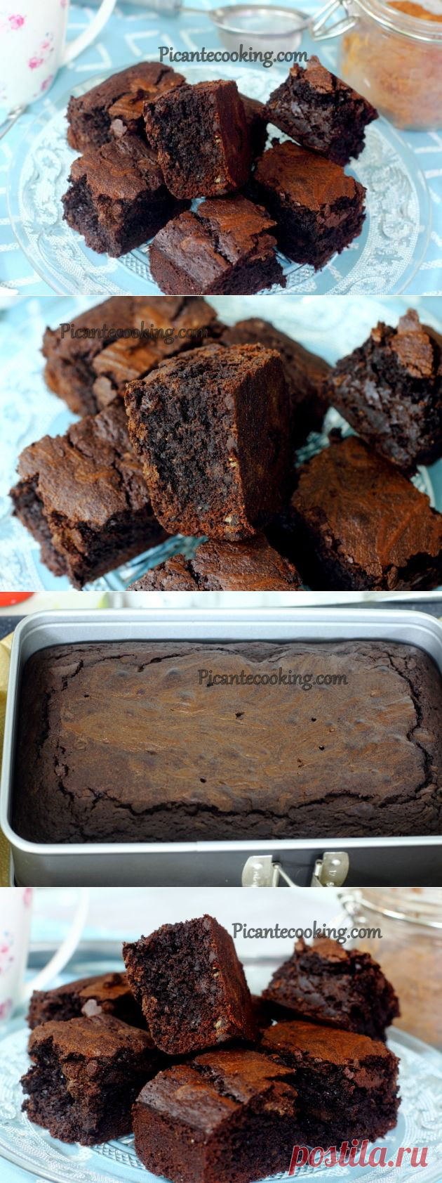 Брауни с кусочками шоколада (Brownie with chocolate drops) | Picantecooking