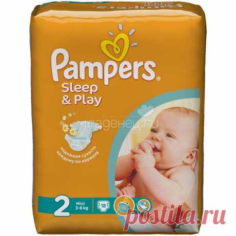 Подгузники Pampers Sleep&amp;Play Mini 3-6 кг (18 шт) Размер 2