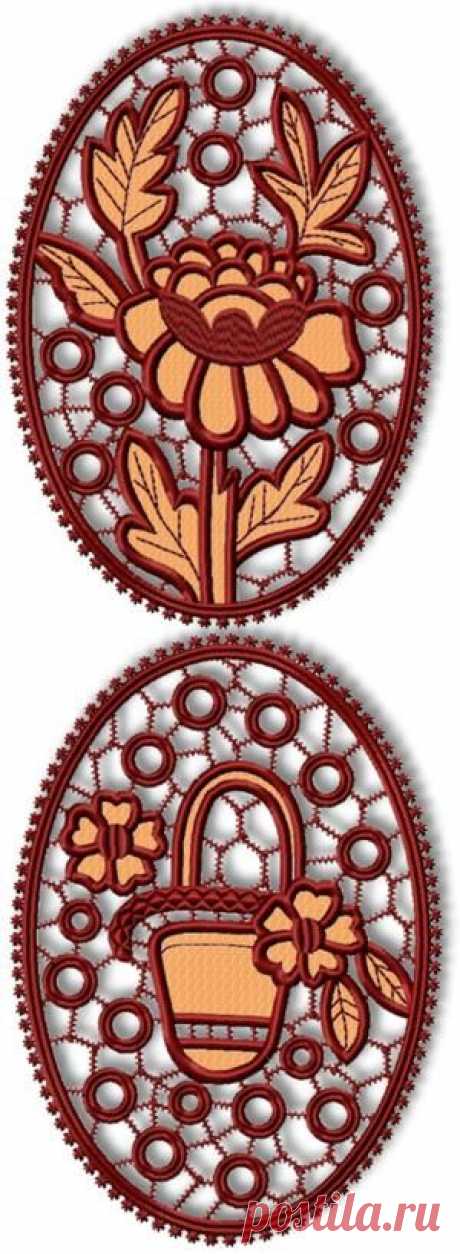 Advanced Embroidery Designs - Cutwork Oval Set