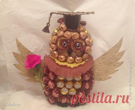 Сова из конфет МК | Страна Мастеров