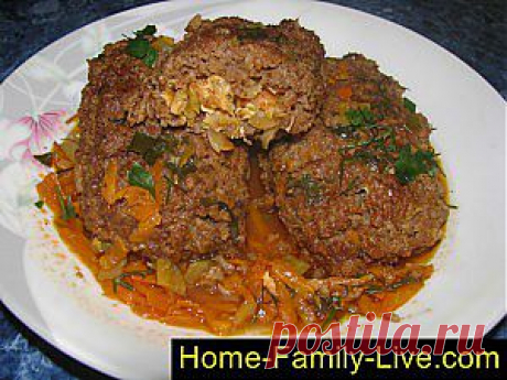 Кулинарные рецепты Мясные зразы - пошаговый фоторецепт - Мясные зразы с капустой
