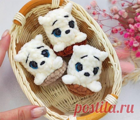 Мишка в корзинке крючком. Амигуруми схемы и описания. Автор: Наталья Троицкая | IRINELY.ART