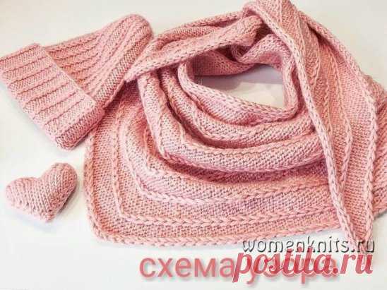 Бактус спицами интересным узором
Схема: http://womanknits.ru/vyazanie-dlya-zhenshchin/sharfy-snudy-palantiny/baktus-spicami-interesnym-uzorom