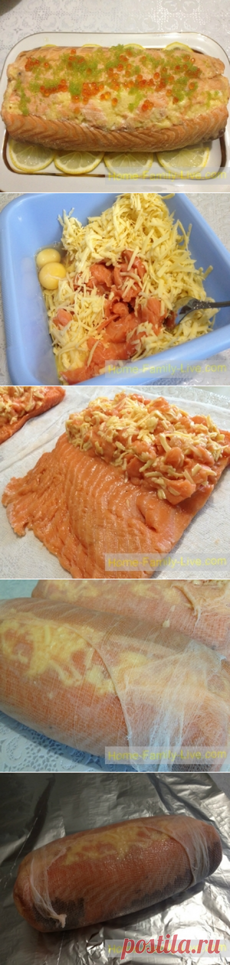 Рулет из семги - пошаговый фоторецепт- закускаКулинарные рецепты