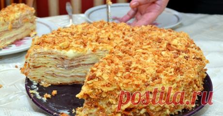 Постный «Наполеон» на пиве: когда муж постится, балую его этой сладостью Бутылочка пива, мука, грецкие орехи и никаких яиц!