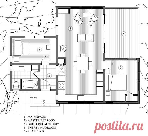Modern Style House Plan - Идея для дачного дома