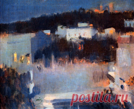 The Athenaeum - El castell de Bellver per la nit (Joaquin Mir Trinxet - )