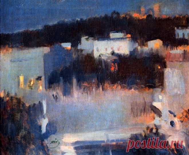 The Athenaeum - El castell de Bellver per la nit (Joaquin Mir Trinxet - )