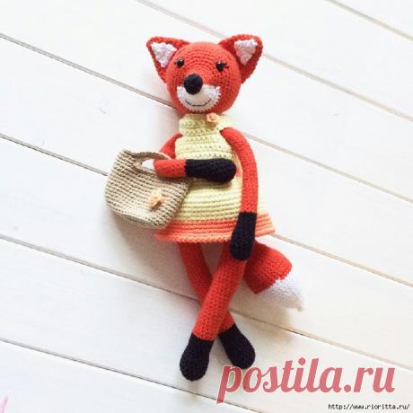 вязаная лисичка
