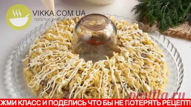 Салат На НОВЫЙ ГОД Купеческий ПРАЗДНИЧНЫЙ мясной салат