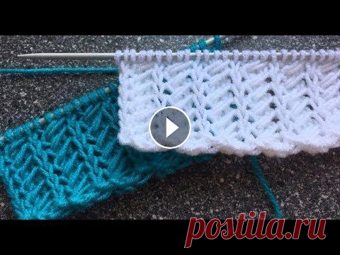 Простые узоры спицами. Вертикальные дорожки из вытянутых петель. Простой узор спицами. При вязании вытянутых петель получаются красивые вертикальные дорожки. В рапорте узора 4 петли и 2 ряда. Для образца нужно набра...