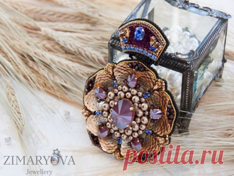 Мастерим брошь-цветок «Flower of the Universe»