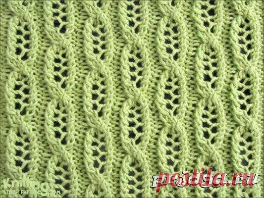 Ажурные косы спицами