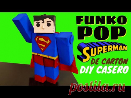 COMO HACER UN SUPERMAN FUNKO POP DE CARTÓN PASO A PASO!!