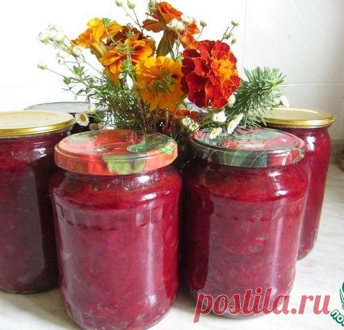 Борщ на зиму - "главное париться не надо"!