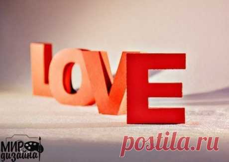Шаблоны букв слова «LOVE» из бумаги |