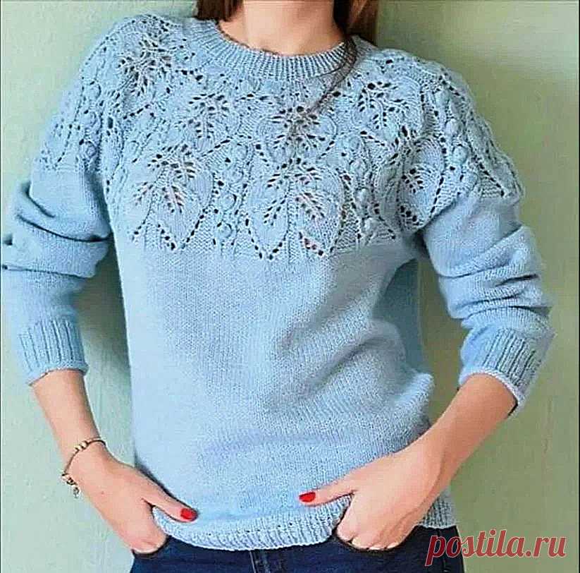 Джемпер с круглой кокеткой