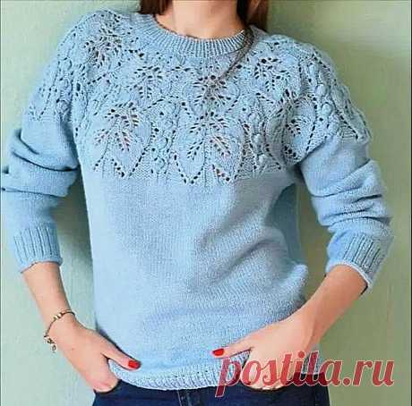 Джемпер с круглой кокеткой