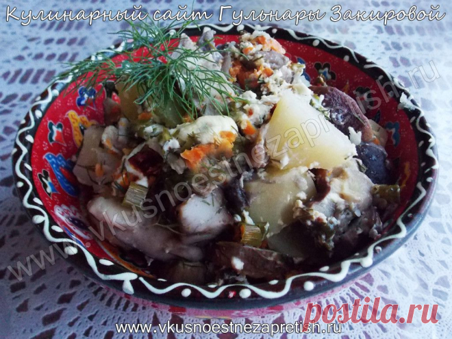 Картофель с грибами в мультиварке