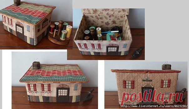 Домик-шкатулка. Выкройка - Для уюта в доме