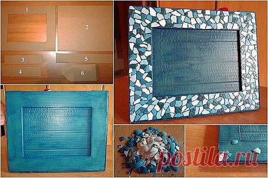 Делаем эффектную рамочку для фото с помощью... яичной скорлупы