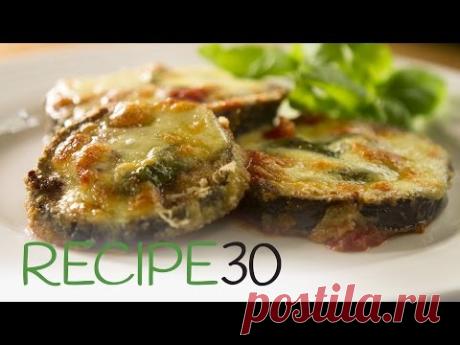 EGGPLANT MARGHERITA MINI PIZZAS - By RECIPE30.com
