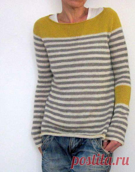 I love how simple, classic, and cozy this sweater looks! | Knitting Inspiration
