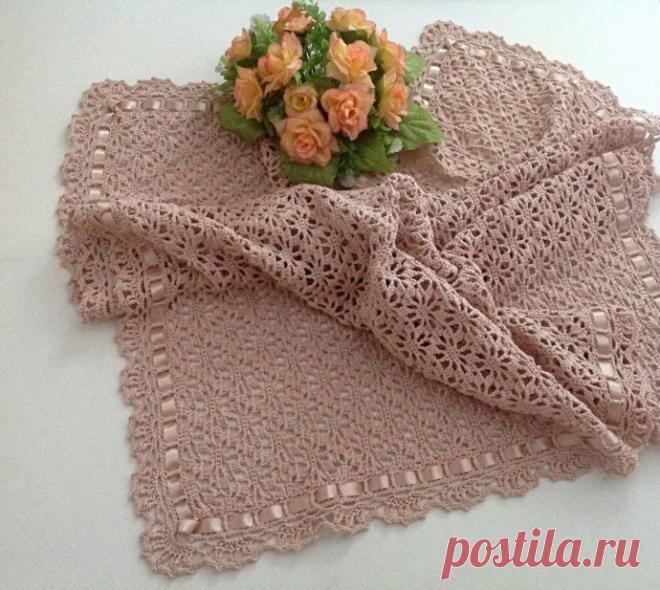 Детский ажурный плед