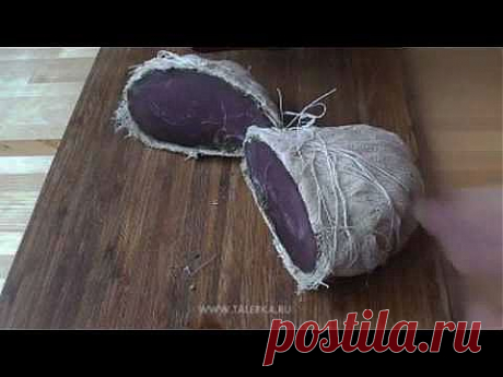 Кумпяк (сыровяленный окорок, kumpis) - YouTube