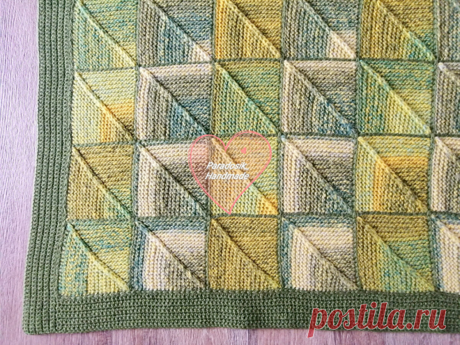 В стиле пэчворк: 16 пледов крючком и спицами | Вязание с Paradosik_Handmade | Дзен