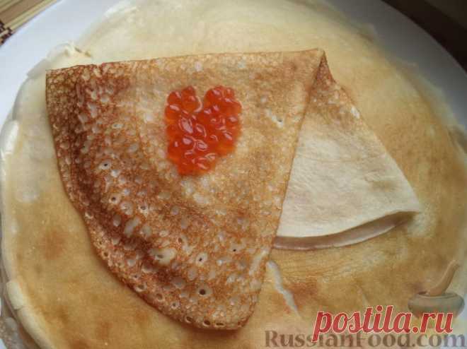 Рецепт: Блины на кефире, с дырочками на RussianFood.com