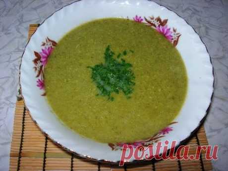 Крем-суп из курицы и щавеля