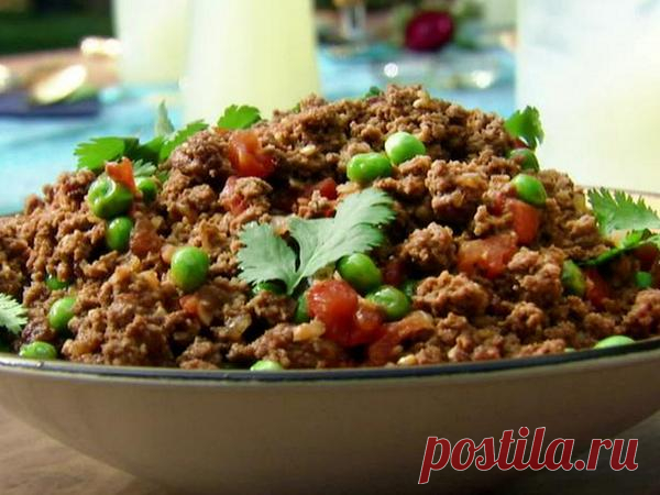 Кхема – индийское карри из говяжьего фарша с горохом
