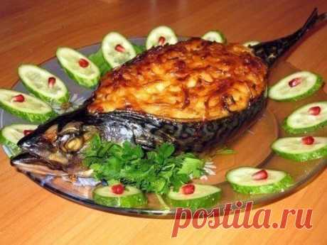 Скумбрия-лодочка, запеченная в духовке! Красиво и потрясающе вкусно!
