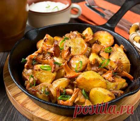 Рецепт печеного картофеля с лисичками с фото пошагово на Вкусном Блоге